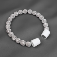 Подхват для штор &laquo;Бусы из бисера&raquo;, d = 1,3 см, 30 см, цвет серый