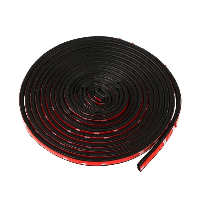 Уплотнитель двери в автомобиль, В-образный, самоклеящийся, 5 м, черный Уплотнитель двери в автомобиль, В-образный, самоклеящийся, 5 м, черный