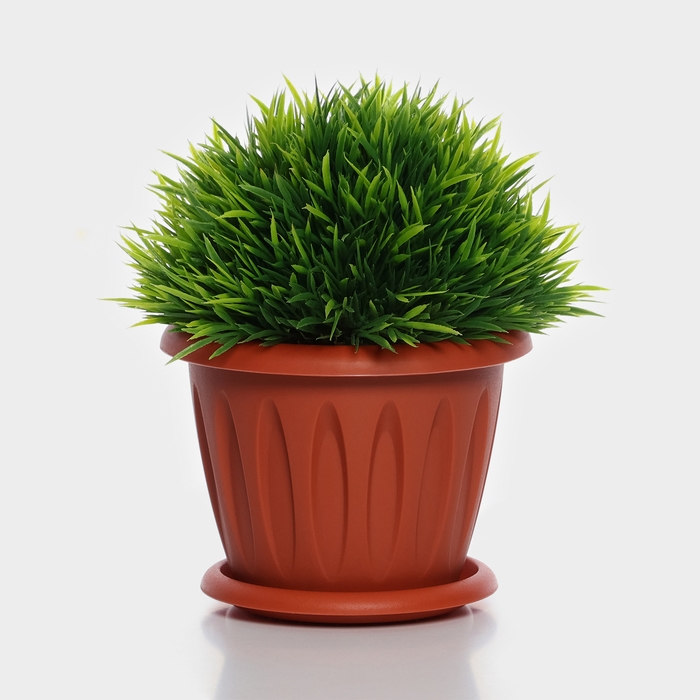 Горшок с поддоном &laquo;Фелиция&raquo;, 400 мл, цвет терракотовый