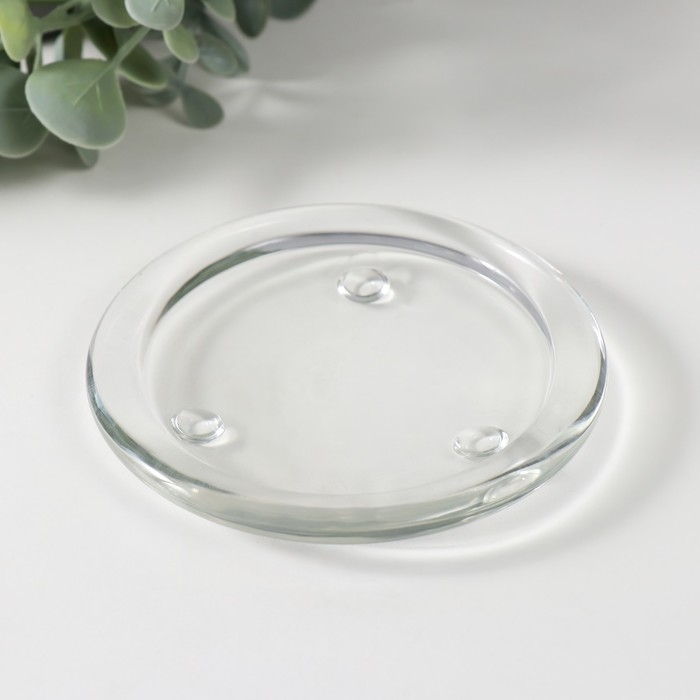 Подсвечник стеклянный для широких свечей d 7,7 см