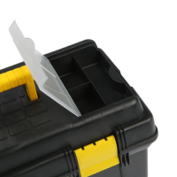 Ящик для инструмента ТУНДРА, 16", 410 х 210 х 185 мм, пластиковый, лоток, два органайзера Ящик для инструмента ТУНДРА, 16", 410 х 210 х 185 мм, пластиковый, лоток, два органайзера