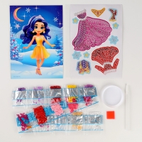 Новый год! Алмазная мозаика с частичным заполнением для детей. Наряди персонажа &laquo;Снежная красавица&raquo;