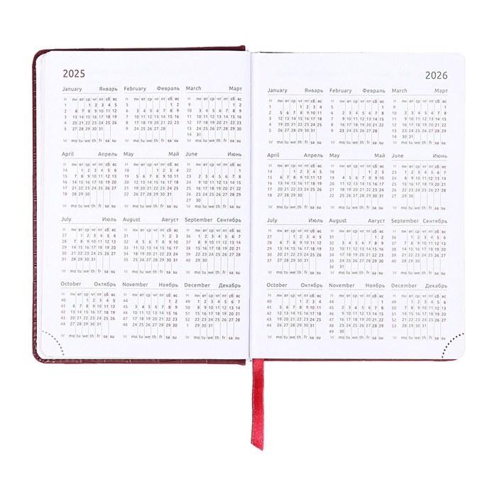 Ежедневник датированный 2025 B6 168 листов, deVENTE. Wild, твердая обложка кожзам с поролоном, перфорация, ляссе, блок 70, бордо Ежедневник датированный 2025 B6 168 листов, deVENTE. Wild, твердая обложка кожзам с поролоном, перфорация, ляссе, блок 70, бордо