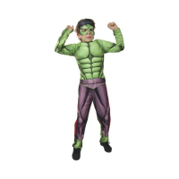 Карнавальный костюм &laquo;Халк&raquo; с мускулами, текстиль, куртка, брюки, маска, р. 34, рост 140 см