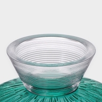 Ваза из стекла для фруктов Magistro &laquo;Фейерверк&raquo;, 1,4 л, 25&times;10 см, цвет изумрудный