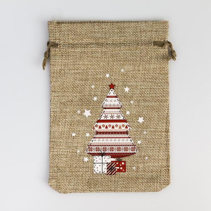 Мешок с термонаклейкой &laquo;Подарки&raquo;, 13 х 18 см +/- 1.5 см, Новый год