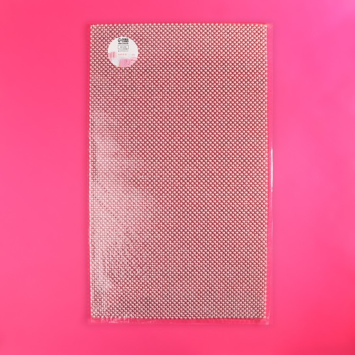 Жемчуг со стразами термоклеевой, 40 × 24 см, цвет белый Жемчуг со стразами термоклеевой, 40 × 24 см, цвет белый