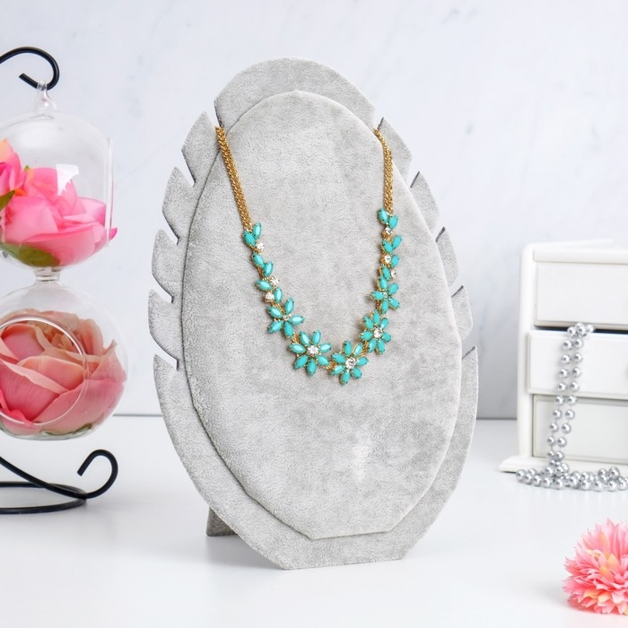 Подставка под кулоны, цепи «Овал», 20×1,5×28 см, цвет серый Подставка под кулоны, цепи «Овал», 20×1,5×28 см, цвет серый