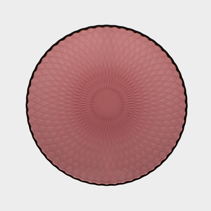 Тарелка десертная стеклянная &laquo;Идиллия&raquo;, d=19 см, цвет лиловый