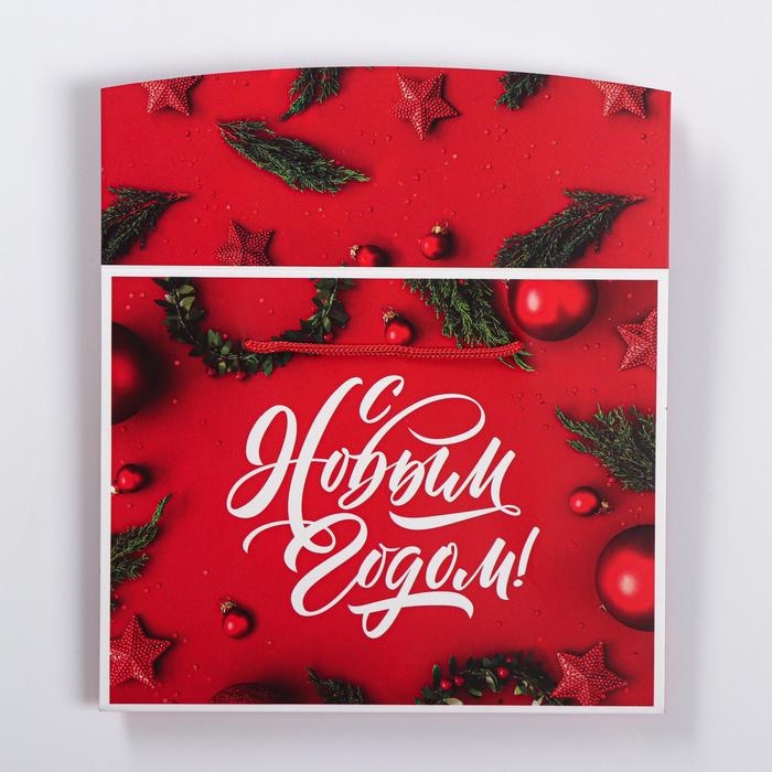 Пакет—коробка «Счастья в новом году!», 23 х18 х11 см, Новый год Пакет—коробка «Счастья в новом году!», 23 х18 х11 см, Новый год