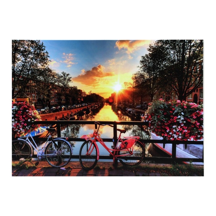 Картина на холсте Картина на холсте "Цветочный закат" 50*70 см