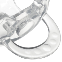 Соска - пустышка цельносиликоновая ортодонтическая &laquo;Мишка&raquo;, от 0 мес., цвет прозрачный