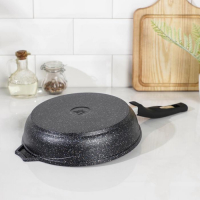 Сковорода &laquo;Гранит Star&raquo;, d=22 см, пластиковая ручка, антипригарное покрытие, тёмно-синий