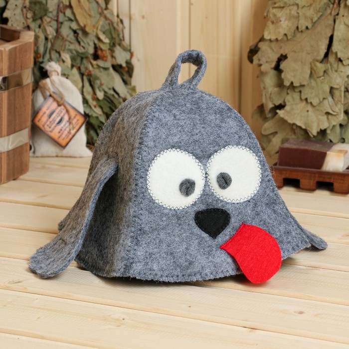 Шапка для бани с детской аппликацией Шапка для бани с детской аппликацией "Дружок", 3-5 лет