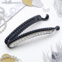 Банан для волос "Жемчужный рай" 11 см, чёрный Банан для волос "Жемчужный рай" 11 см, чёрный