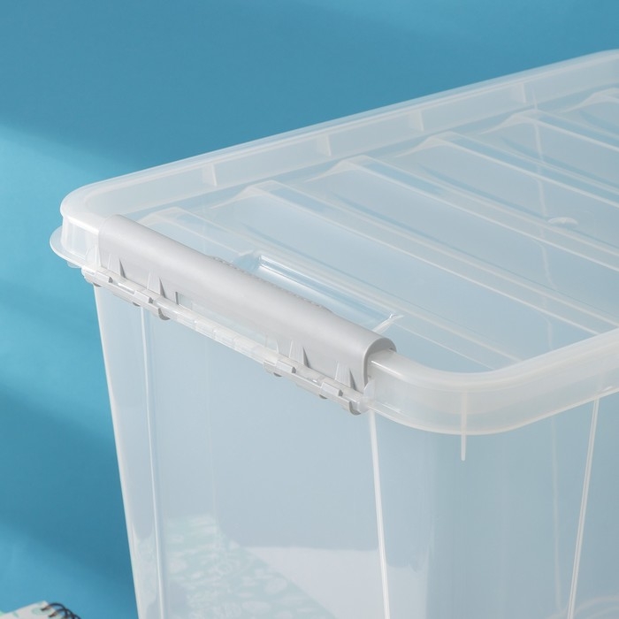 Контейнер для хранения с крышкой, 25 л, 41&times;29,5&times;31,2 см, цвет прозрачный