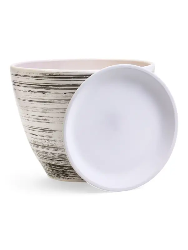 Горшок цветочный поддоном  8 л,  керамика, День (М)