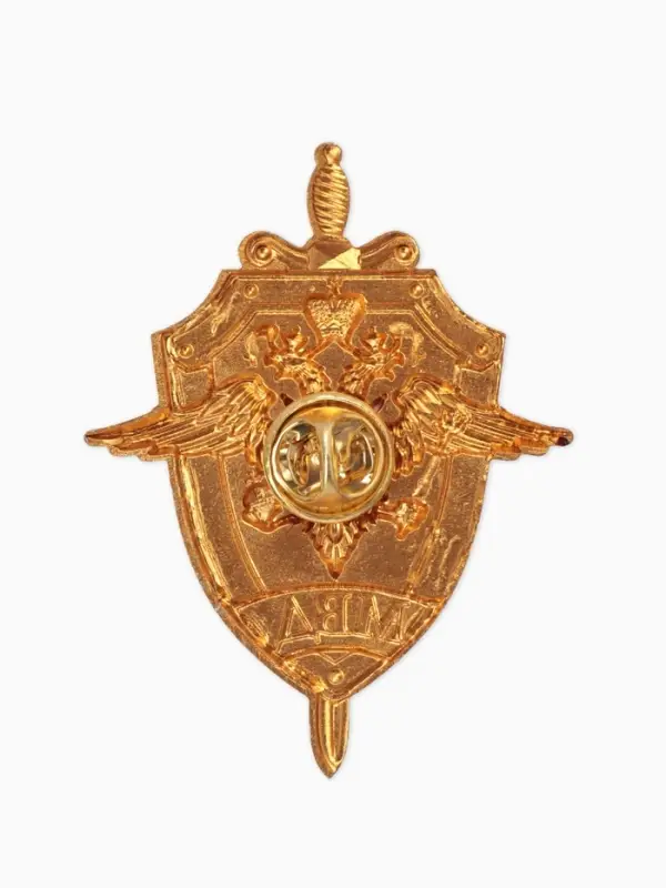 Значок "МВД России", красный в золоте