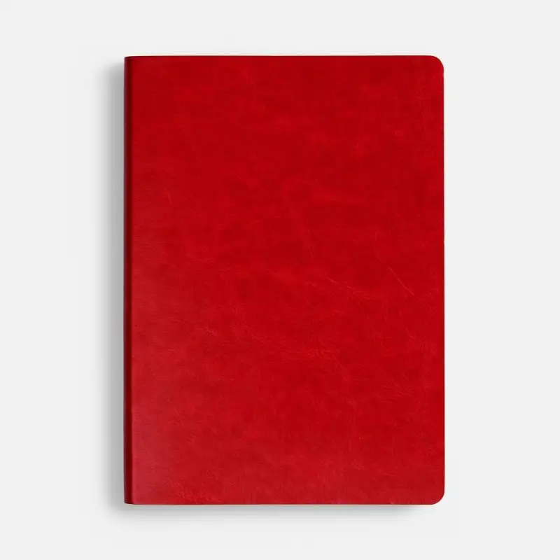 Ежедневник Nebraska Flex, недатированный, красный с золотистым