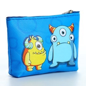 Кошелёк детский на молнии &laquo;Монстр голубой&raquo;, 11 х 8,5 см