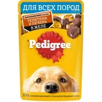 Влажный корм Pedigree для собак телячья печень, желе, пауч,  85 г