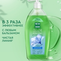 Шампунь для волос Чистая линия &laquo;объем и сила&raquo; экстракт льна и пшеницы, 750 мл