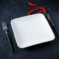 Тарелка фарфоровая пирожковая Magistro &laquo;Цветок Бланш&raquo;, 22,5&times;22,5 см, цвет белый