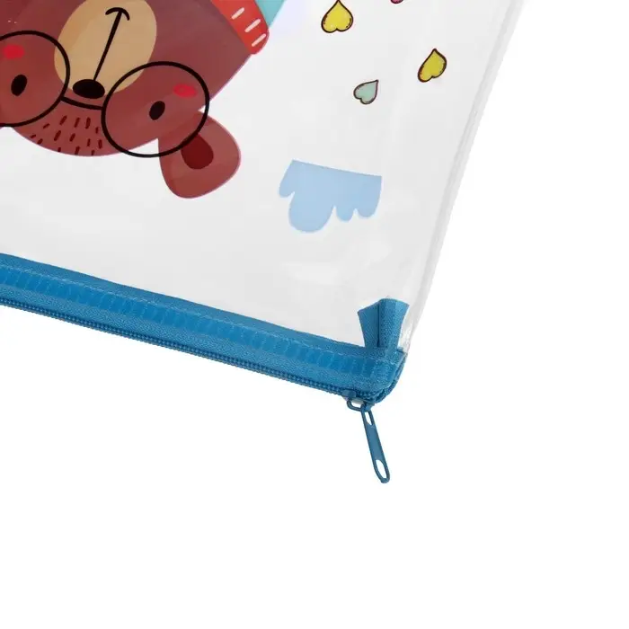 Папка на молнии А5 "Мишка", МИКС