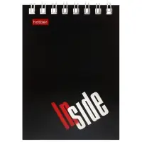 Блокнот А7 40л на гребне "INSIDE", обл мел карт 40Б7B1гр_01622