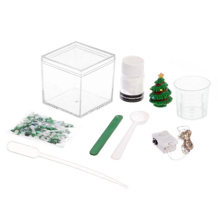 Набор для опытов «Снежный ночник: Ёлочка», своими руками Набор для опытов «Снежный ночник: Ёлочка», своими руками