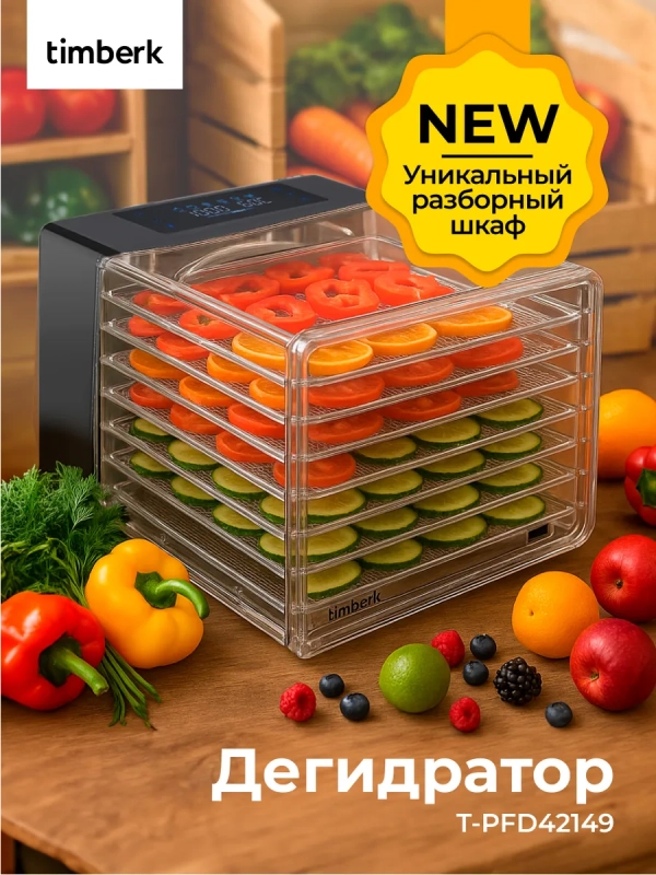Сушилка для овощей и фруктов, дегидратор T-PFD42149