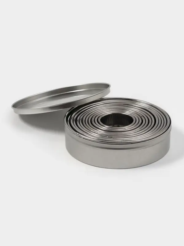 Набор форм для вырезания "Волна" 12 шт, d 3,5-10,5 см, h 3 см