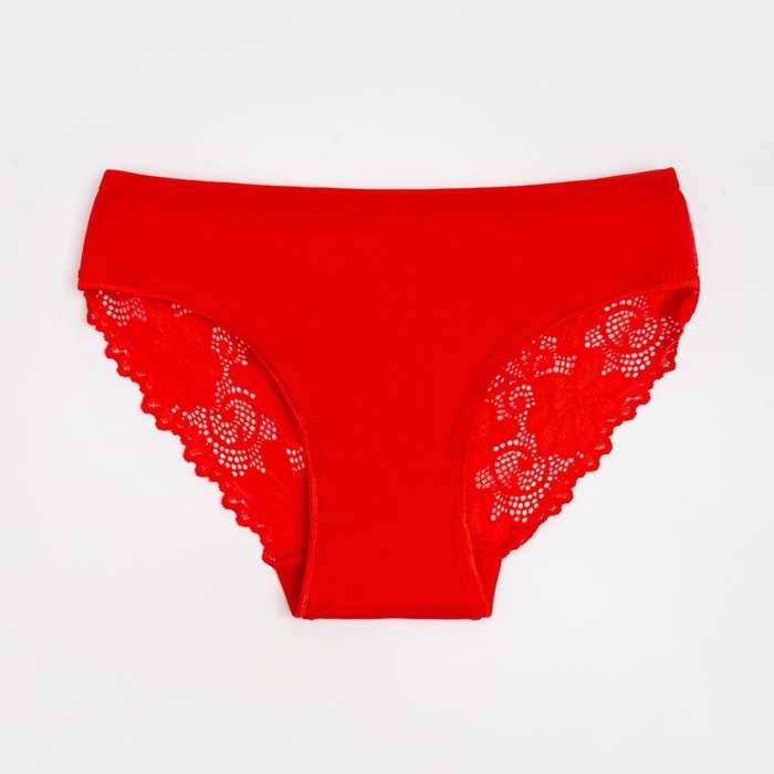 Трусы женские слипы, цвет красный, размер 42-44 Трусы женские слипы, цвет красный, размер 42-44
