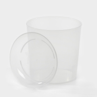 Горшок для орхидей с поддоном Доляна, 1,6 л, пластиковый, прозрачный