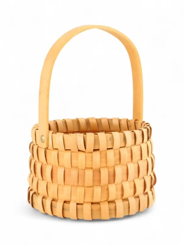 Корзина плетеная 17х17х12 см,  ручка h=13 см, натуральный