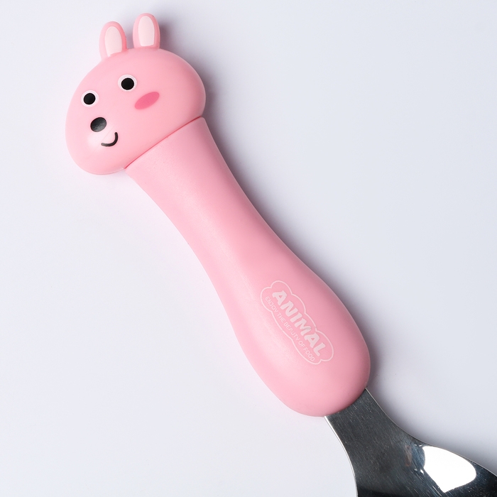 Набор детских столовых приборов в футляре &laquo;Зайчата&raquo;, вилка, ложка