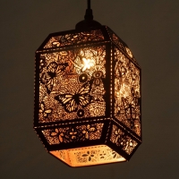 Светильник "Кэлшот" (Бабочки) 1х40Вт Е27 черный 13х13х20+100см