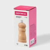 Мельница для специй Доляна &laquo;Дуновение леса&raquo;, 10,5&times;4,5 см, керамический механизм, цвет светлое дерево