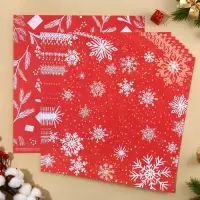 Бумага для скрапбукинга &laquo;Снежинки&raquo;, 30,5 х 32 см, 180 г/м&sup2;