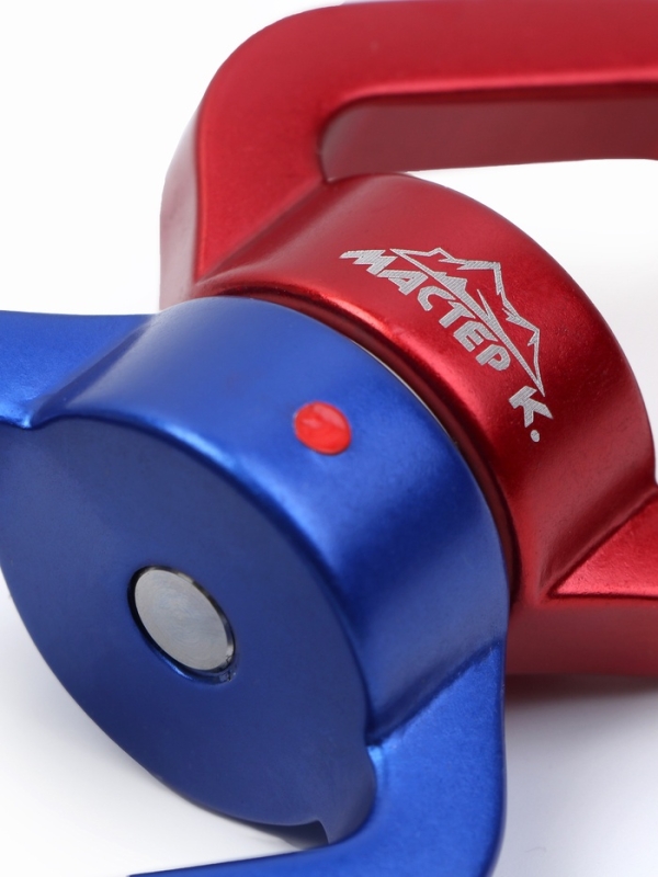 Вертлюг для альпинизма, 30 KN, красно-голубой, 11 см Вертлюг для альпинизма, 30 KN, красно-голубой, 11 см