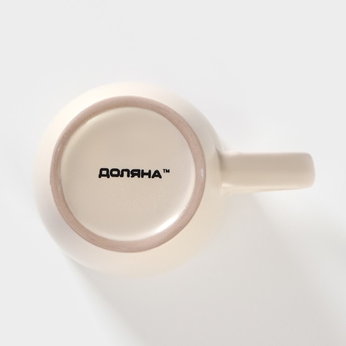 Кружка Доляна &laquo;Пастель. Крем-брюле&raquo;, 360 мл, керамика, бежевая