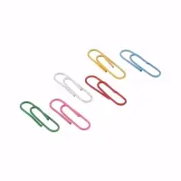Скрепки 28мм цветные в картонной коробке 100 штук