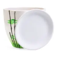 Горшок цветочный поддоном  5 л,  керамика, Азия (М)