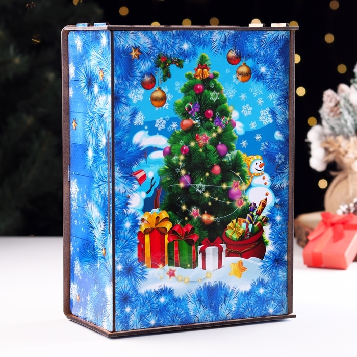 Ящик самосборный Ящик самосборный "Змея", большой синий, 28х19,5х11 см