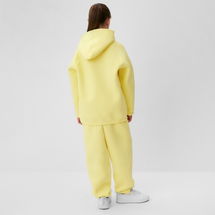 Костюм детский (худи, брюки) MINAKU: Basic Line KIDS, oversize, цвет жёлтый, рост 116