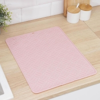 Коврик для сушки посуды, 35×45 см, силикон, цвет МИКС Коврик для сушки посуды, 35×45 см, силикон, цвет МИКС