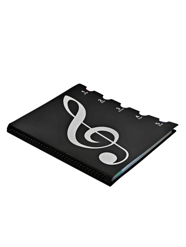 Нотная папка - 20 файлов 40 листов черная