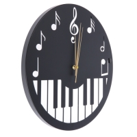 Часы настенные интерьерные &laquo;Пианино&raquo;, плавный ход, d-40 см