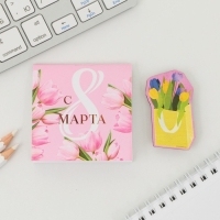 Подарочный набор: блокнот и значок &laquo;8 марта: Яркой весны&raquo;