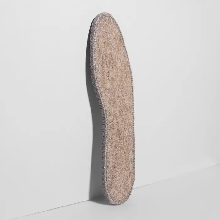 Стельки для обуви, утеплённые, двухслойные, фольгированные, окантовка, р-р RU 39 (р-р Пр-ля 41), 25.5 см, пара, серые